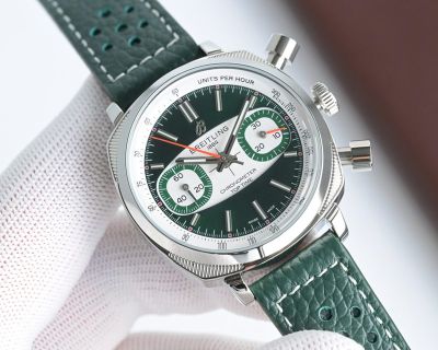 BLS Factory Breitling Top Time 38mm Chronograph 7750 Movement Green Dial Watch